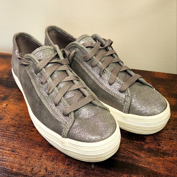 Keds Triple Kick Glitter Sneakers - Women's size 8.5 - Picture 1 of 6
